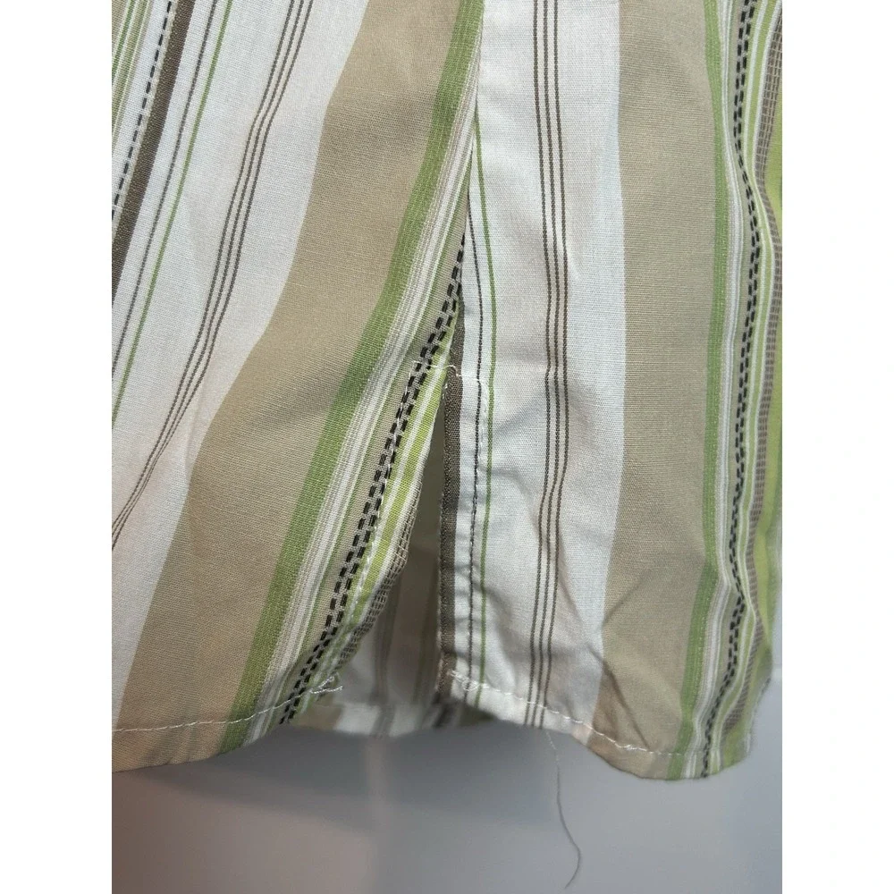 White Stag Button Up Tank Top Women's Sz‎ 4X 26/28 Neutral Stripe